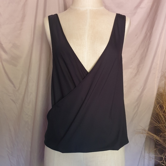 Fabletics 2 in 1 Lucia Blk Reversible Draped Tank-Top w/ Removable Sports Bra XS - Picture 4 of 16